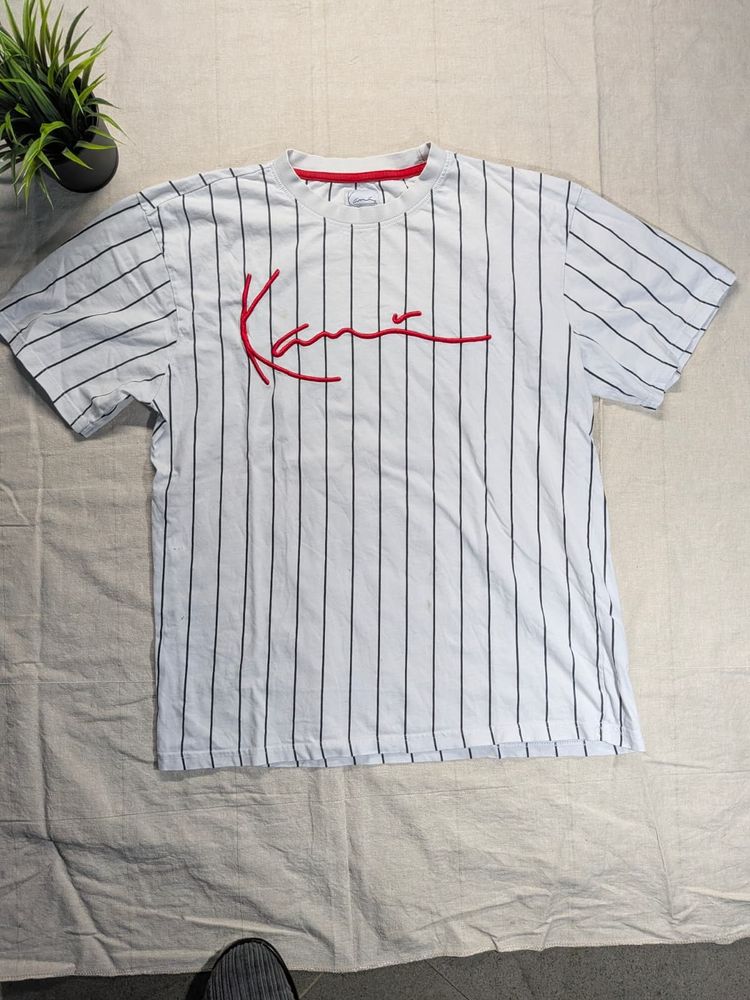 Striped T Shirt White Black Minimal Basic Tee